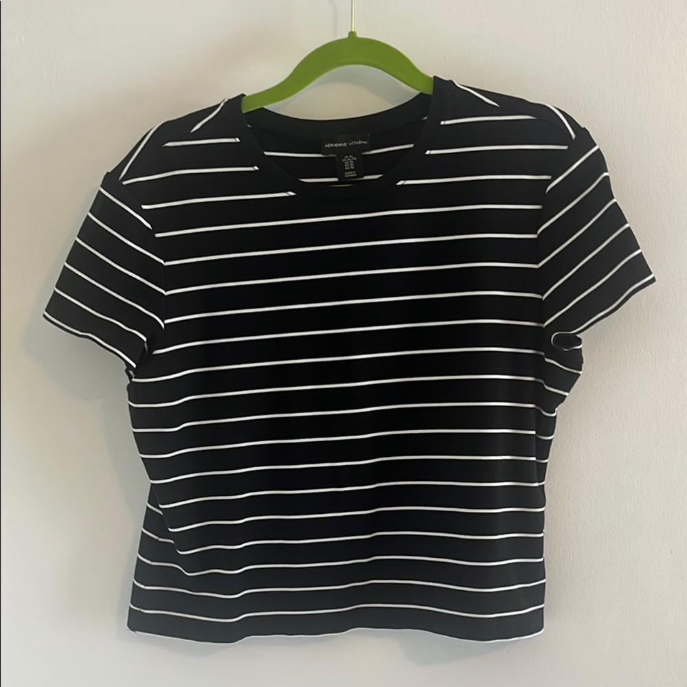 Black and White Crop T-Shirt